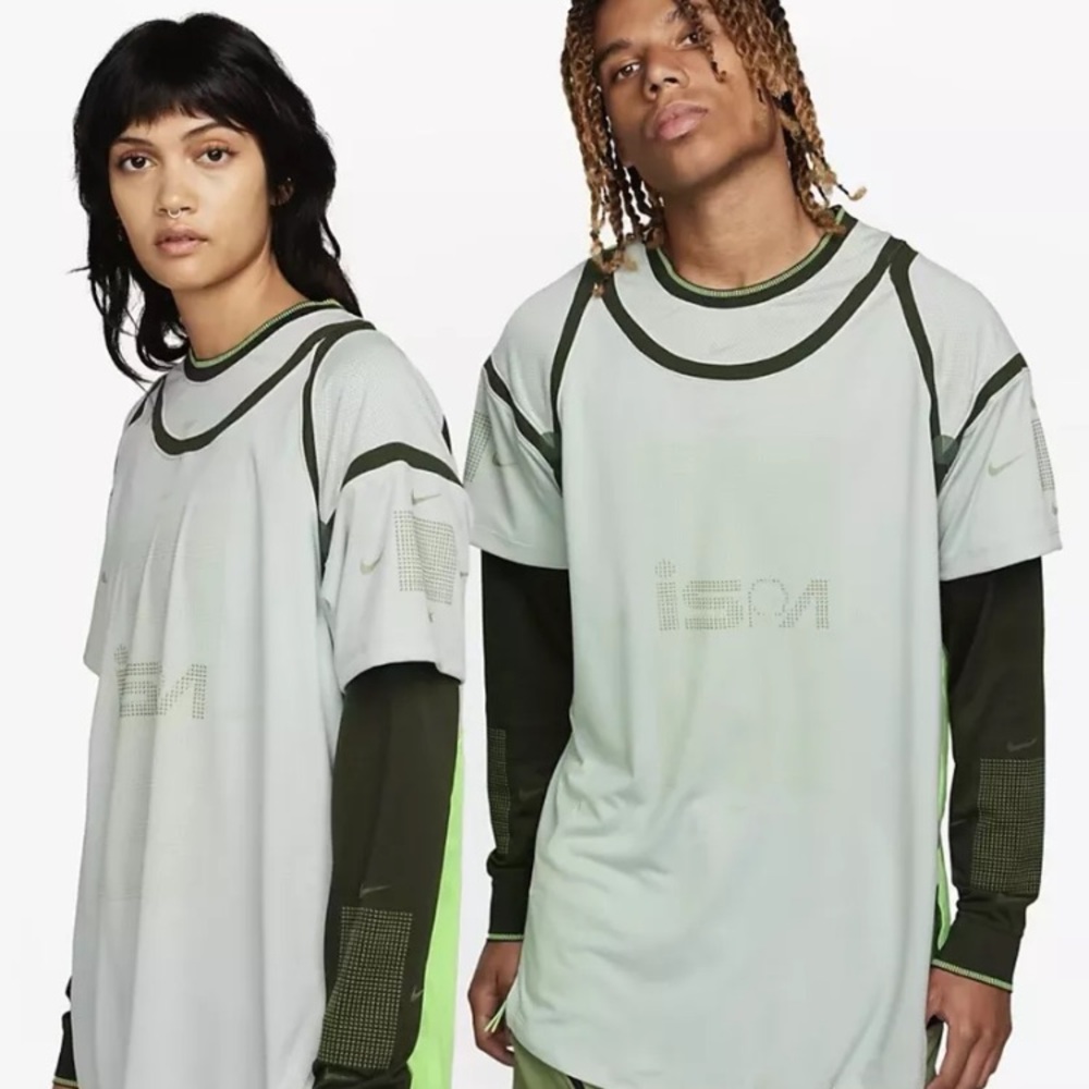 Men's Green and Gray Shirt